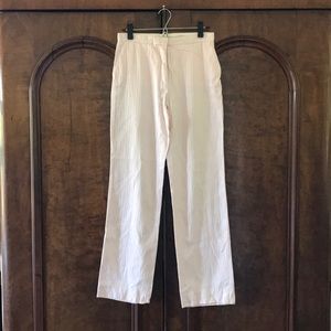 Versace Versus Pink & White Striped Brocade Pants